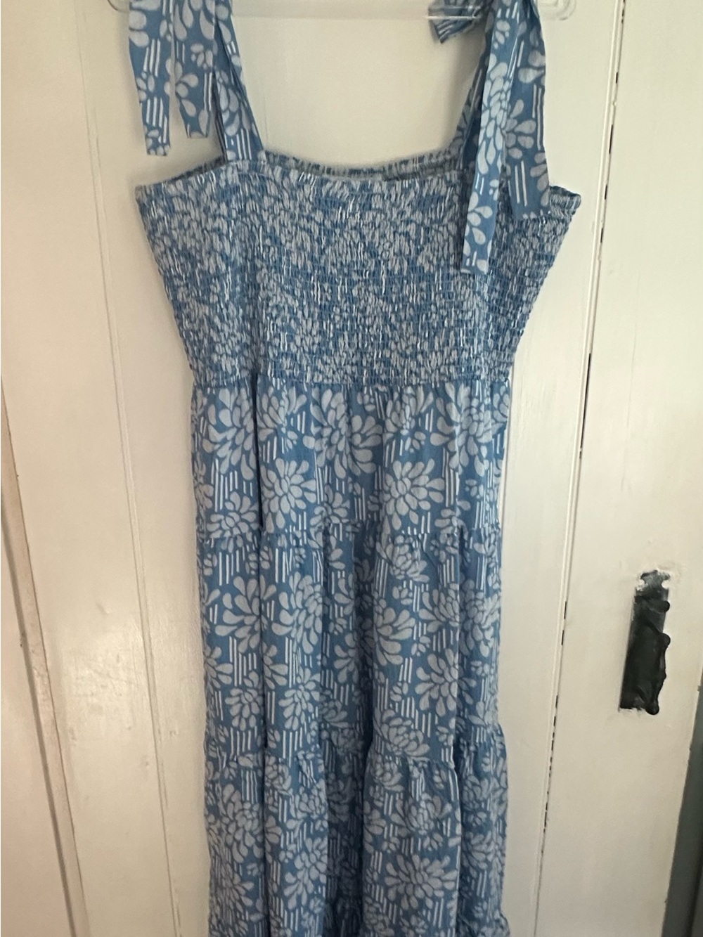 Michelle McDowell Salem Dress - Floral Smocked Sundress with Tie Straps